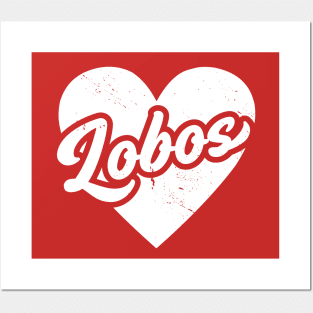 Vintage Lobos School Spirit // High School Football Mascot // Go Lobos Posters and Art